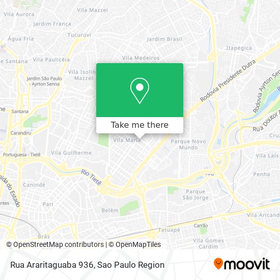 Mapa Rua Araritaguaba 936