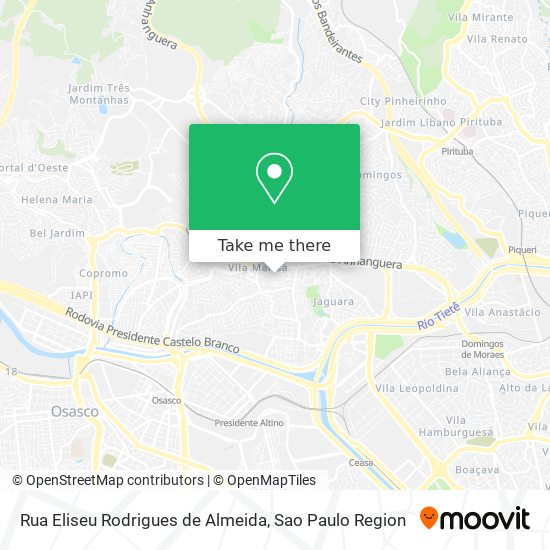 Rua Eliseu Rodrigues de Almeida map