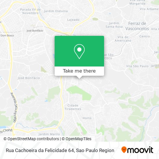 Rua Cachoeira da Felicidade 64 map