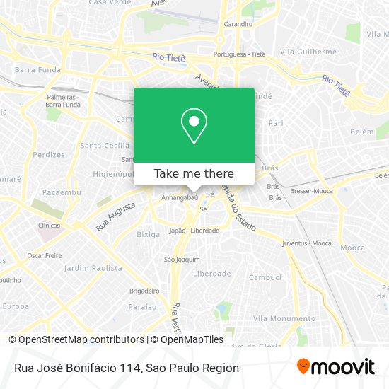 Mapa Rua José Bonifácio 114