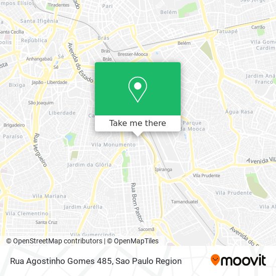 Mapa Rua Agostinho Gomes 485