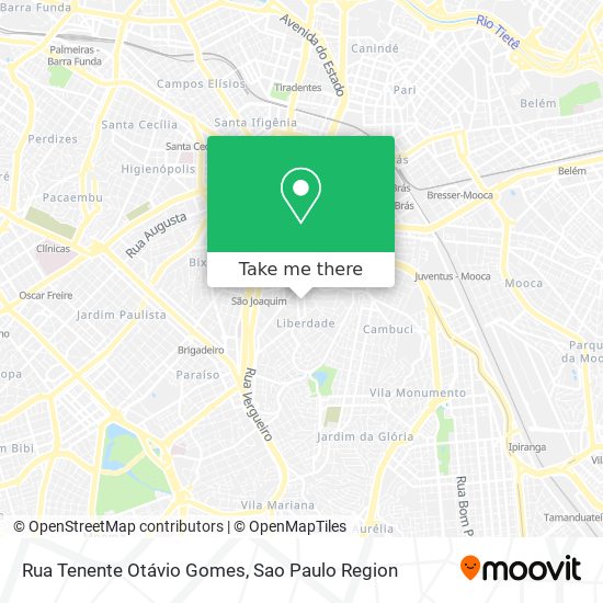 Mapa Rua Tenente Otávio Gomes