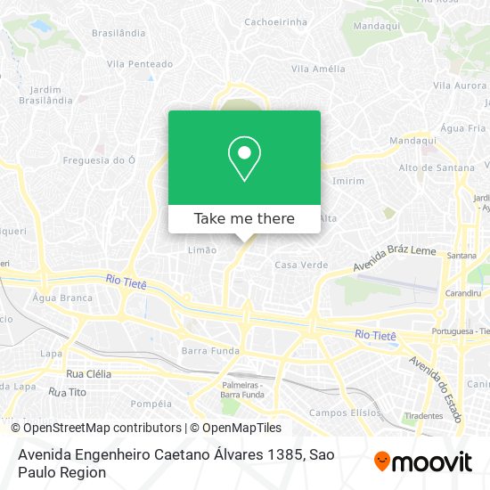 Mapa Avenida Engenheiro Caetano Álvares 1385