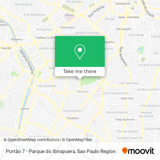 Portão 7 - Parque do Ibirapuera map
