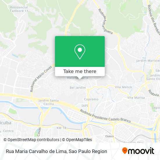 Mapa Rua Maria Carvalho de Lima