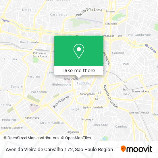 Avenida Viêira de Carvalho 172 map
