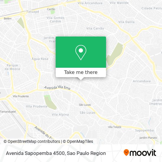 Mapa Avenida Sapopemba 4500