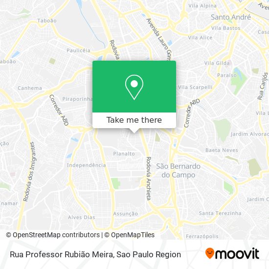 Rua Professor Rubião Meira map