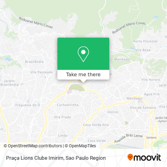 Mapa Praça Lions Clube Imirim