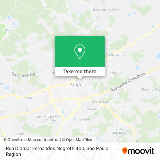 Mapa Rua Diomar Fernandes Negretti 400