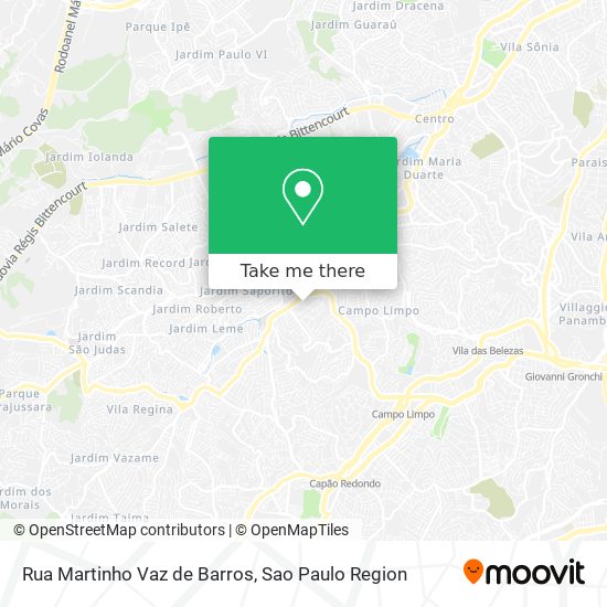 Rua Martinho Vaz de Barros map