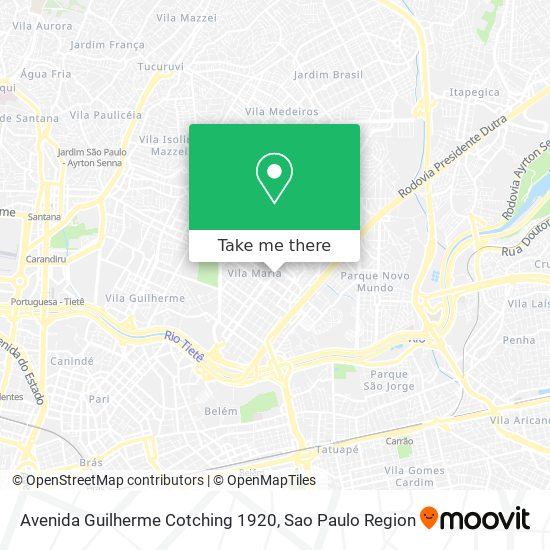Avenida Guilherme Cotching 1920 map