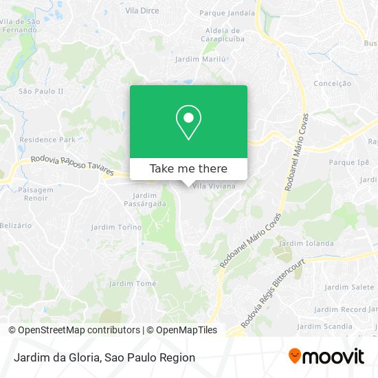 Jardim da Gloria map