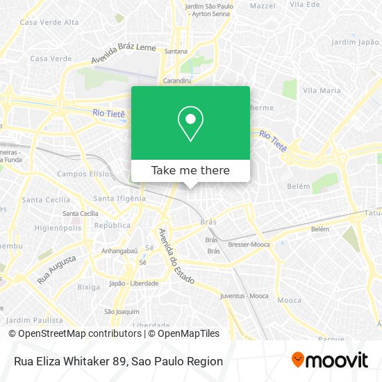 Mapa Rua Eliza Whitaker 89