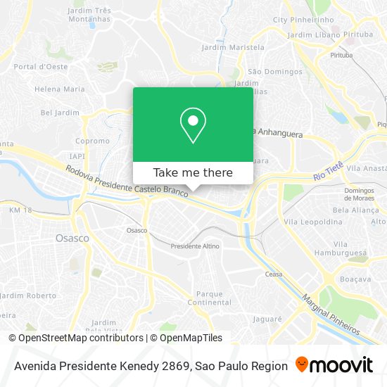 Mapa Avenida Presidente Kenedy 2869