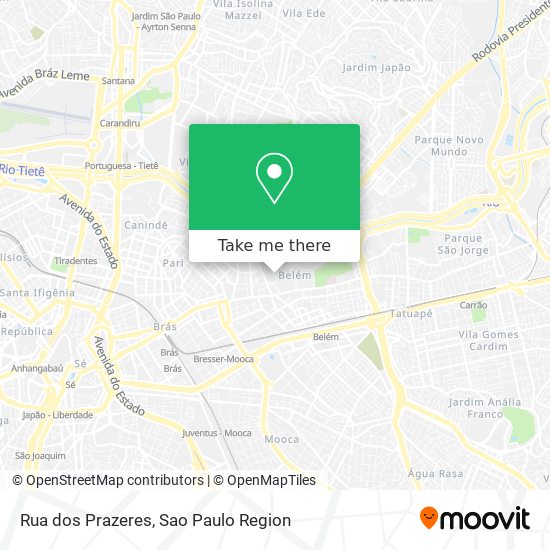 Rua dos Prazeres map
