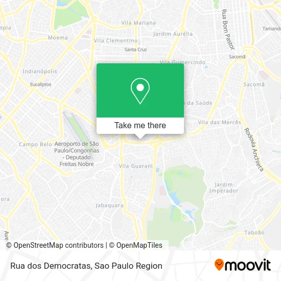 Rua dos Democratas map
