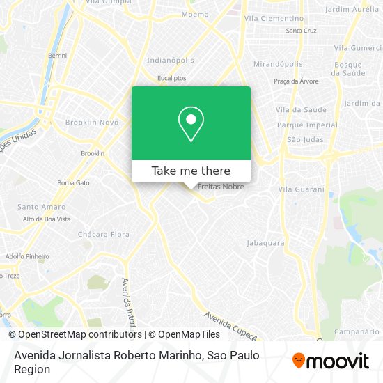 Mapa Avenida Jornalista Roberto Marinho