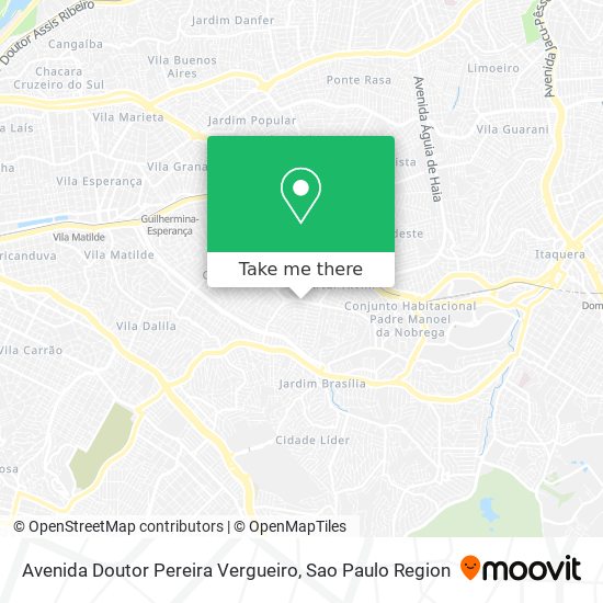 Mapa Avenida Doutor Pereira Vergueiro