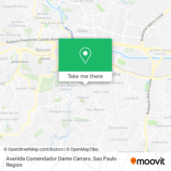 Avenida Comendador Dante Carraro map