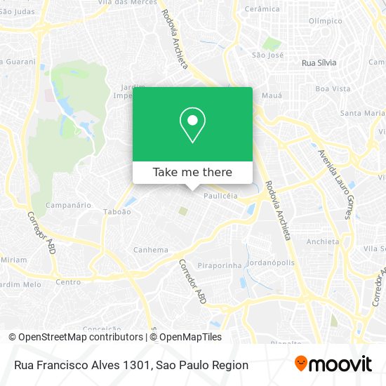 Rua Francisco Alves 1301 map