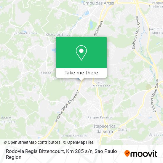 Rodovia Regis Bittencourt, Km 285 s / n map