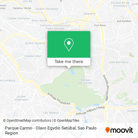 Parque Carmo - Olavo Egydio Setúbal map