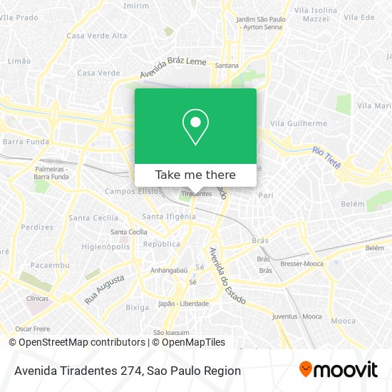 Mapa Avenida Tiradentes 274