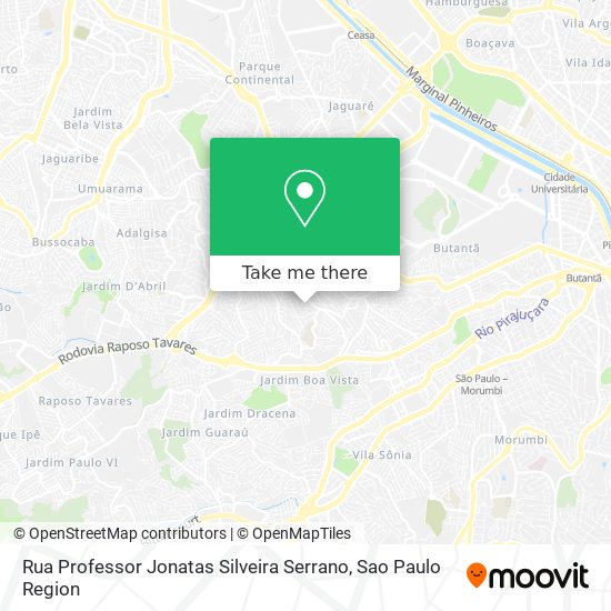Mapa Rua Professor Jonatas Silveira Serrano