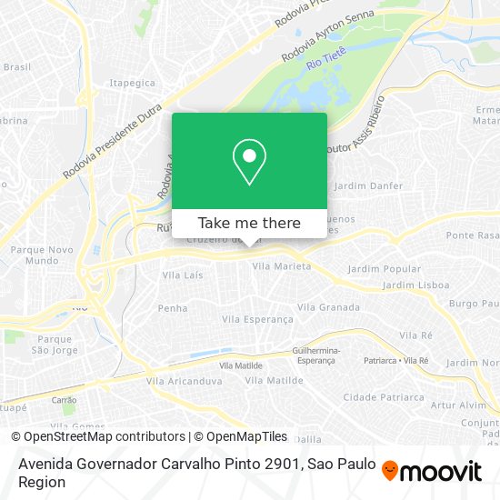 Avenida Governador Carvalho Pinto 2901 map