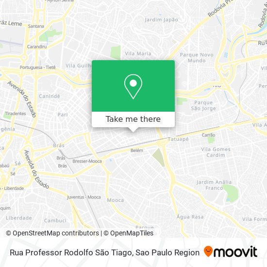 Mapa Rua Professor Rodolfo São Tiago