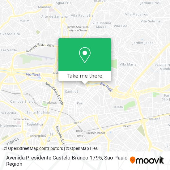 Mapa Avenida Presidente Castelo Branco 1795