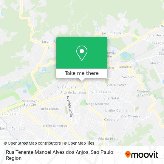 Mapa Rua Tenente Manoel Alves dos Anjos