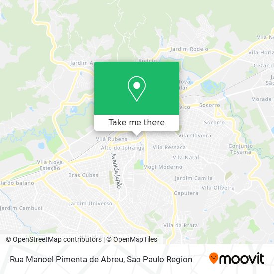 Mapa Rua Manoel Pimenta de Abreu