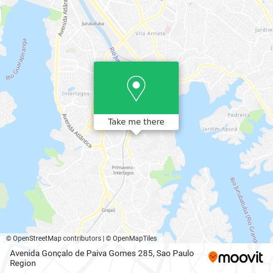 Mapa Avenida Gonçalo de Paiva Gomes 285