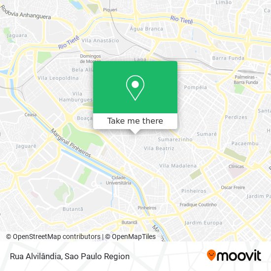 Mapa Rua Alvilândia