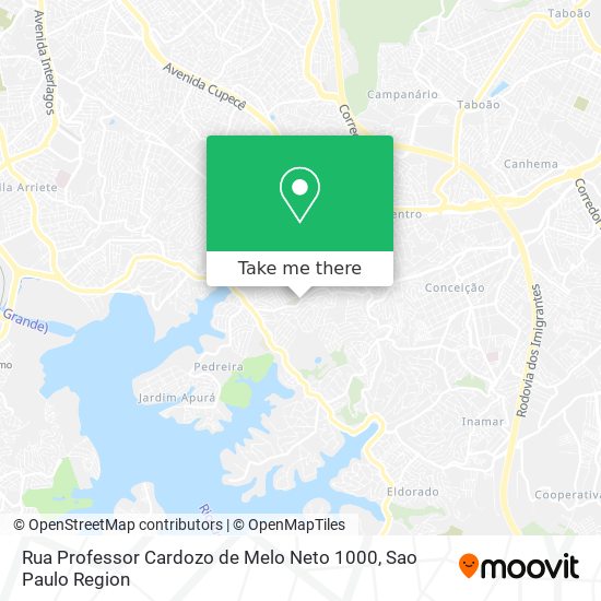 Mapa Rua Professor Cardozo de Melo Neto 1000
