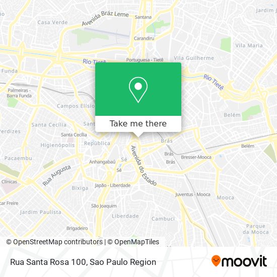 Mapa Rua Santa Rosa 100