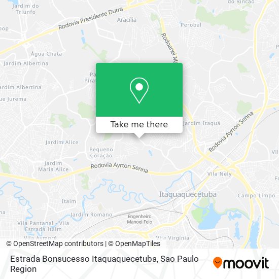 Mapa Estrada Bonsucesso Itaquaquecetuba