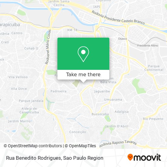 Rua Benedito Rodrigues map