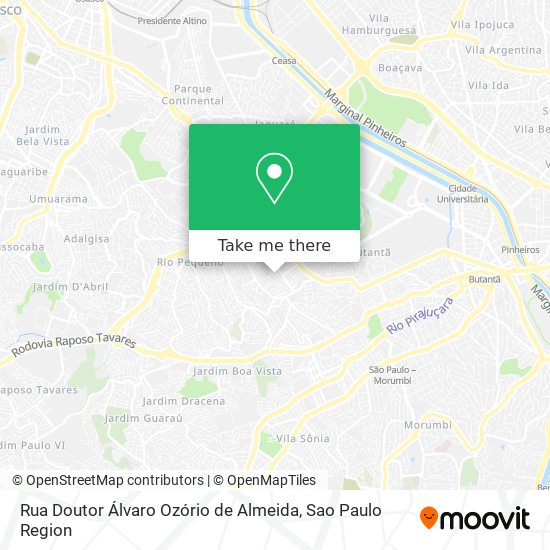 Mapa Rua Doutor Álvaro Ozório de Almeida