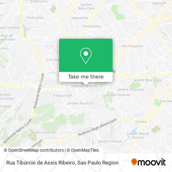 Mapa Rua Tibúrcio de Assis Ribeiro