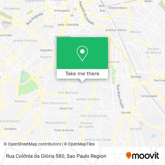 Rua Colônia da Glória 580 map