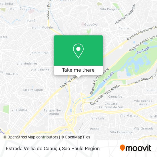 Estrada Velha do Cabuçu map