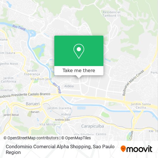 Mapa Condomínio Comercial Alpha Shopping