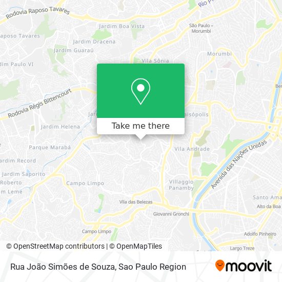 Rua João Simões de Souza map