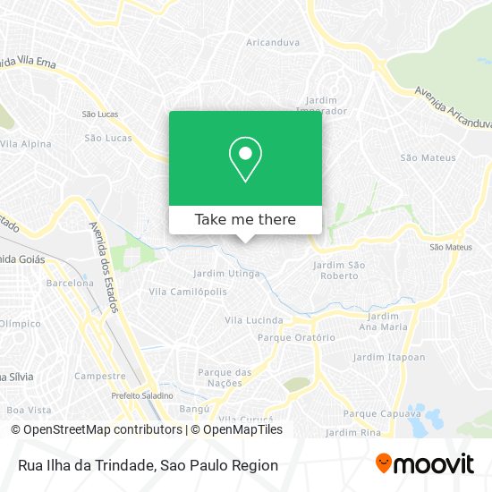 Mapa Rua Ilha da Trindade