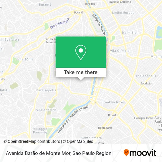 Mapa Avenida Barão de Monte Mor