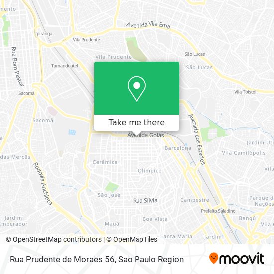 Mapa Rua Prudente de Moraes 56