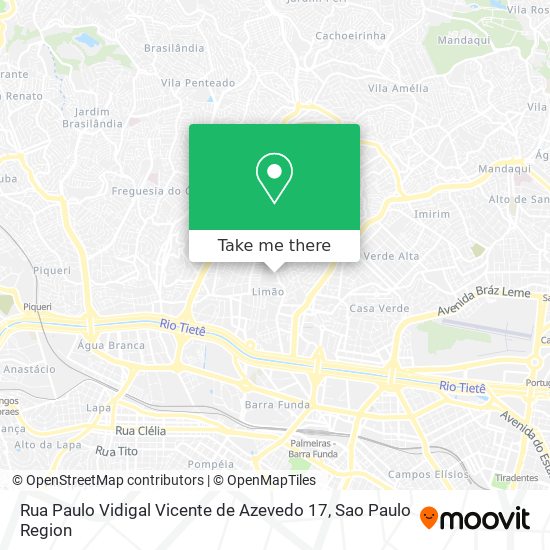 Mapa Rua Paulo Vidigal Vicente de Azevedo 17
